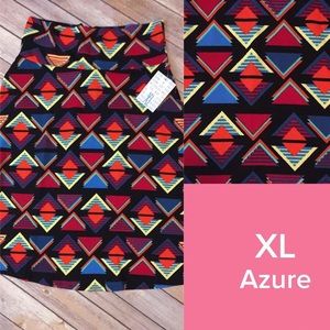 LuLaRoe Azure A-line Skirt w/ elastic waistband